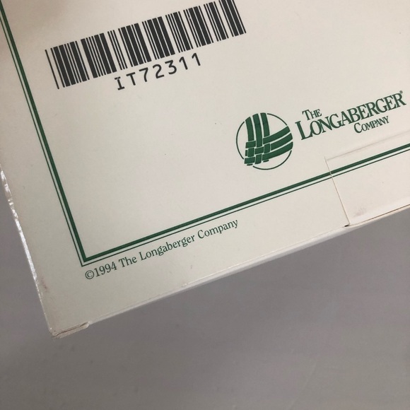 Longaberger Pewter Christmas Collection Basket Ornaments Set of 4 1994. - Picture 4 of 5